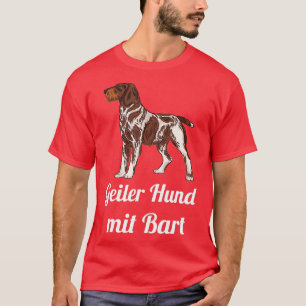 Cooler Hund mit Bart Junting Hunde L T-Shirt