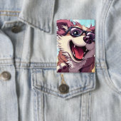 Cooler Hund mit Sonnenbrille Button (Insitu)
