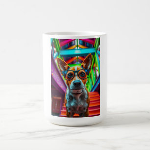 Cooler Hund mit Sonnenbrille Kaffeetasse