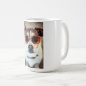 Cooler Hund mit Sonnenbrille Kaffeetasse (VorderseiteRechts)