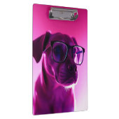 Cooler Hund mit Sonnenbrille Klemmbrett (Rechts)