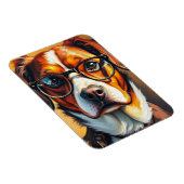Cooler Hund mit Sonnenbrille Magnet (Rechte Seite)