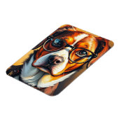 Cooler Hund mit Sonnenbrille Magnet (Linke Seite)