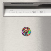 Cooler Hund mit Sonnenbrille Magnet (In Situ (Geschirrspüler))