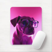 Cooler Hund mit Sonnenbrille Mousepad (Mit Mouse)