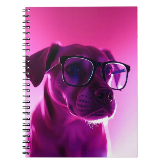 Cooler Hund mit Sonnenbrille Notizblock (Vorderseite)