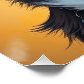 Cooler Hund mit Sonnenbrille Poster (Ecke)