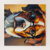 Cooler Hund mit Sonnenbrille Puzzle (Horizontal)