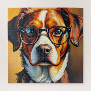 Cooler Hund mit Sonnenbrille Puzzle