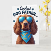 Cooler Hund Vater Orange Knochen Karte (Gelbe Blume)