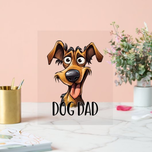 Cooler Hund Vater Wortart Acrylschild (Hochzeit)