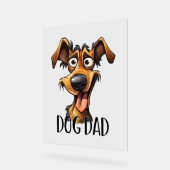 Cooler Hund Vater Wortart Acrylschild (Winkel)