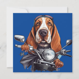 Cooler Hundbiker, niedlicher Hundeschlittenfahrer