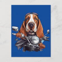 Cooler Hundbiker, niedlicher Hundeschlittenfahrer
