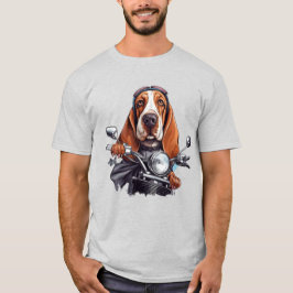 Cooler Hundbiker, niedlicher Hundeschlittenfahrer T-Shirt