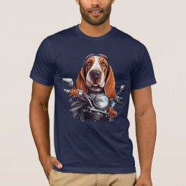 Cooler Hundbiker, niedlicher Hundeschlittenfahrer T-Shirt
