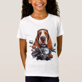 Cooler Hundbiker, niedlicher Hundeschlittenfahrer T-Shirt