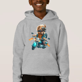 Cooler Hundbiker, niedlicher Yorkshire-Terrier-Hun Hoodie