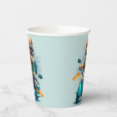 Cooler Hundbiker, niedlicher Yorkshire-Terrier-Hun Pappbecher (Links)