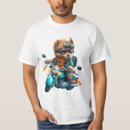Cooler Hundbiker, niedlicher Yorkshire-Terrier-Hun T-Shirt