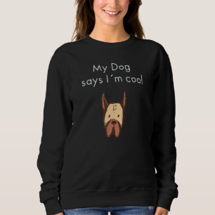 Cooler Hundebesitzer mit lustigem Hund Sweatshirt