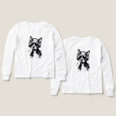 Cooler Hundekopfhörer Niedlich Haustiere Schwarzwe (Design Vorderseite & Rückseite)