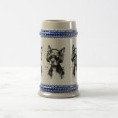 Cooler Hundekopfhörer Niedlich Haustiere Schwarzwe Bierglas (Mittel)