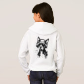 Cooler Hundekopfhörer Niedlich Haustiere Schwarzwe Hoodie (Schwarz voll)