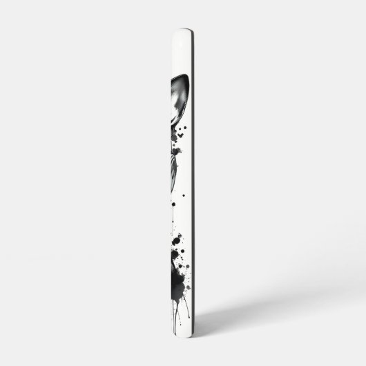 Cooler Hundekopfhörer Niedlich Haustiere Schwarzwe Samsung Galaxy Hülle (Linke Seite)