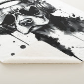 Cooler Hundekopfhörer Niedlich Haustiere Schwarzwe Sherpadecke (3/4)