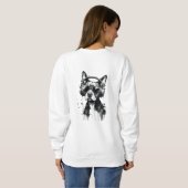Cooler Hundekopfhörer Niedlich Haustiere Schwarzwe Sweatshirt (Schwarz voll)
