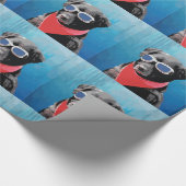 Cooler Hundeschwarz-Labradorrote Geschenkpapier (Ecke)