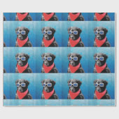 Cooler Hundeschwarz-Labradorrote Geschenkpapier (Flach)