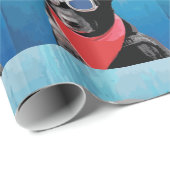 Cooler Hundeschwarz-Labradorrote Geschenkpapier (Rolleneckpunkt)