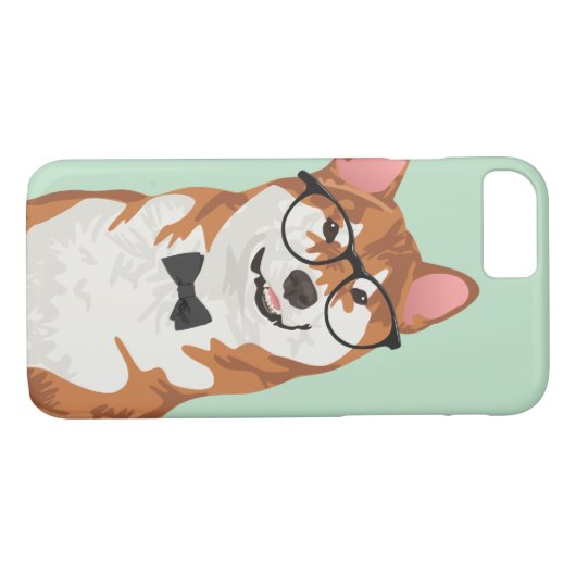 Cooler Hundetelefon-Kasten Hipster-Akitas Inu Case-Mate iPhone Hülle (Rückseite (Horizontal))