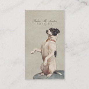 Cooler Hundetrainer Vintage-Tier Einfach Elegant Visitenkarte