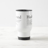 Cooler Husband definiert Schwarz und Weiß Reisebecher (Mittel)
