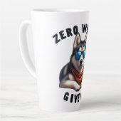 Cooler Husky-Hund Zero Bellt Nicht Milchtasse (Linke Ecke)