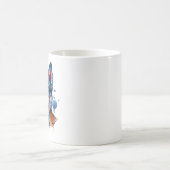 Cooler Husky mit Kaffee - Hipster Hunde Kunst Tass Kaffeetasse (Mittel)