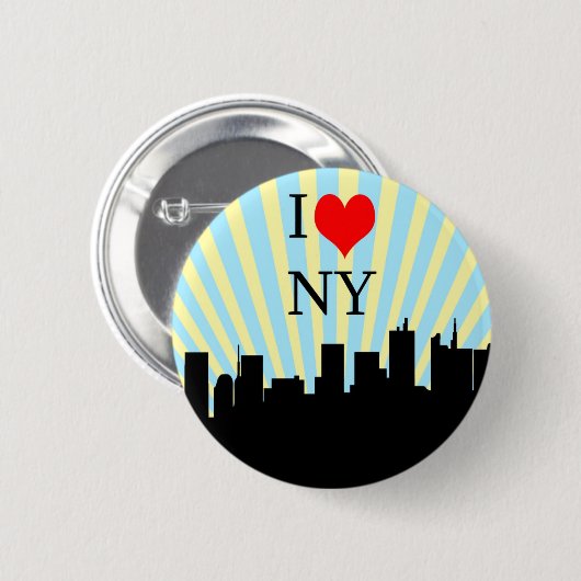 Cooler i-Liebe-Herz-New- Yorkentwurf Button (Vorne & Hinten)
