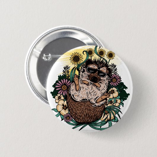 Cooler Igel Button (Vorne & Hinten)