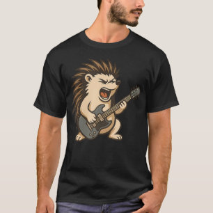 Cooler Igel mit E-Gitarre Kostüm für Jungen T-Shirt
