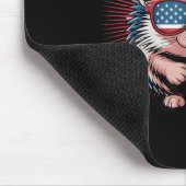 Cooler Igel US-Flagge schüttelt Unabhängigkeit 4. Mousepad (Ecke)