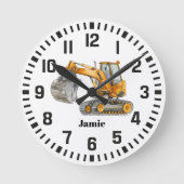 Cooler Individuelle Name-Förderwagen Runde Wanduhr (Vorderseite)