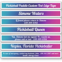 Cooler Individuelle Name für die  Pickleball-Schau Aufkleber