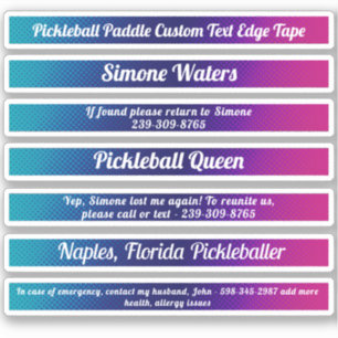 Cooler Individuelle Name für die  Pickleball-Schau Aufkleber