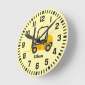 Cooler Individuelle Name Runde Wanduhr (Winkel)