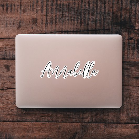 Cooler Individuelle Name-Script-Notebook Aufkleber