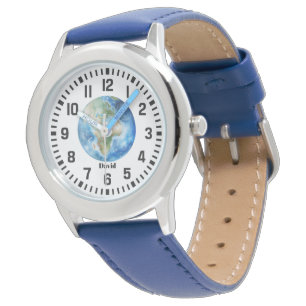 Cooler Individuelle Name Wasserfarben-Planet Armbanduhr