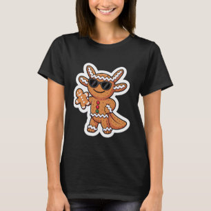 Cooler Ingwerbrot-Axolotl mit Weihnachtsplätzchen T-Shirt